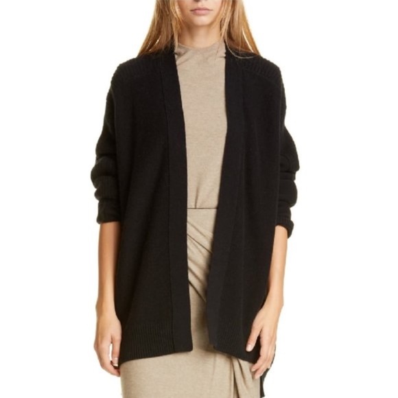 Vince Ribbed Wool & Cashmere Cardigan - Picture 1 of 7